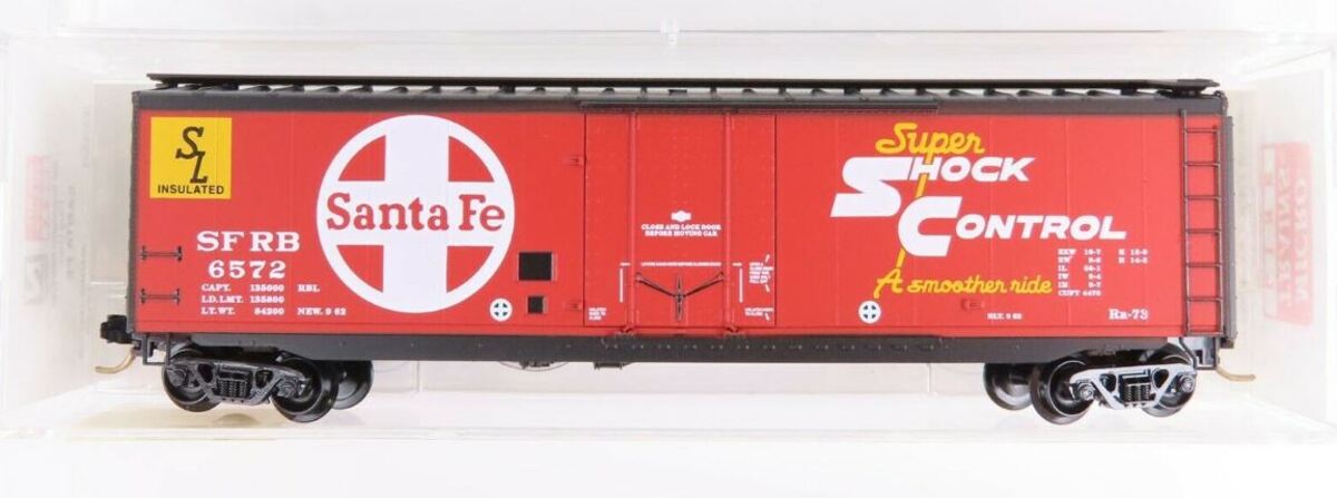 Micro-Trains 03200350 N Santa Fe 50' Steel Plug Door Boxcar #6572 LN/Box