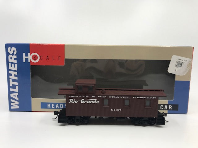 Walthers 932-7508 HO Scale Denver & Rio Grande 30' Wood Caboose #01167 LN/Box