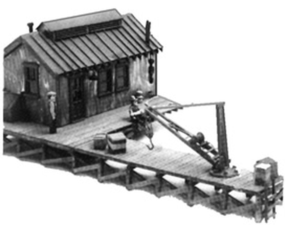 Scale Structures 1106 HO Tool House & Pillar Crane Building Kit