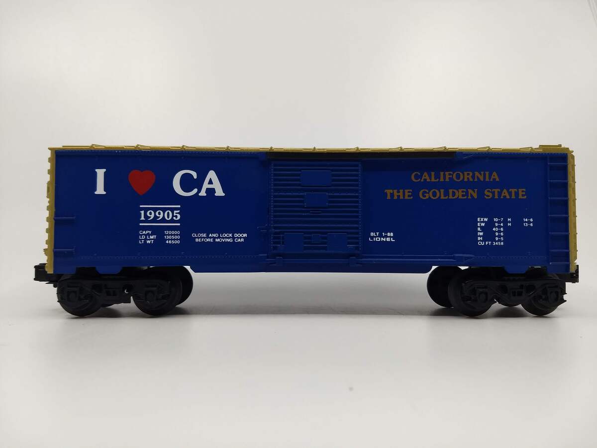 Lionel 6-19905 O Gauge I Love California Boxcar EX/Box