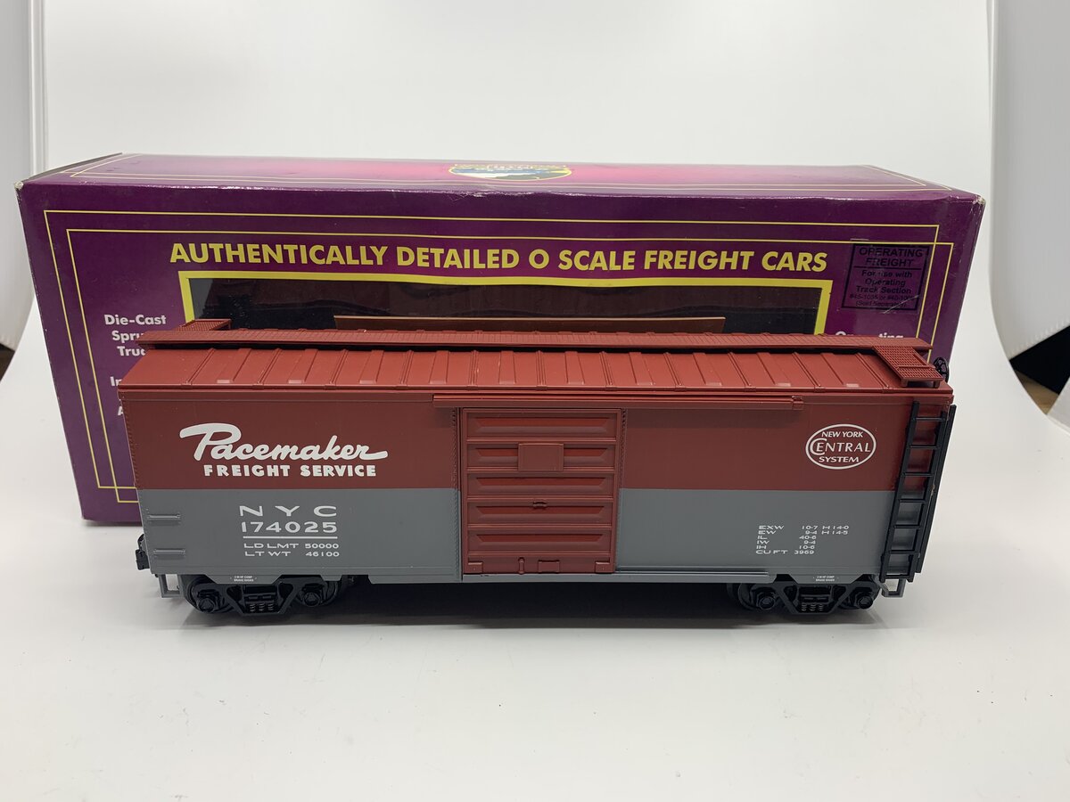 MTH 20-93186 O New York Central Operating Box Car w/Signal Man #174025 LN/Box