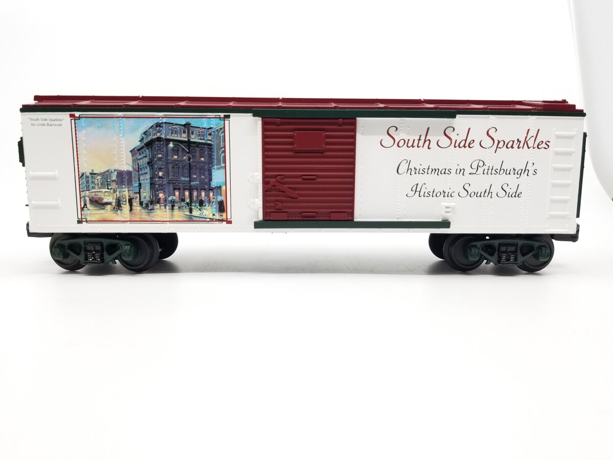 MTH 30-74462 O Gauge Pittsburgh Christmas Boxcar LN/Box