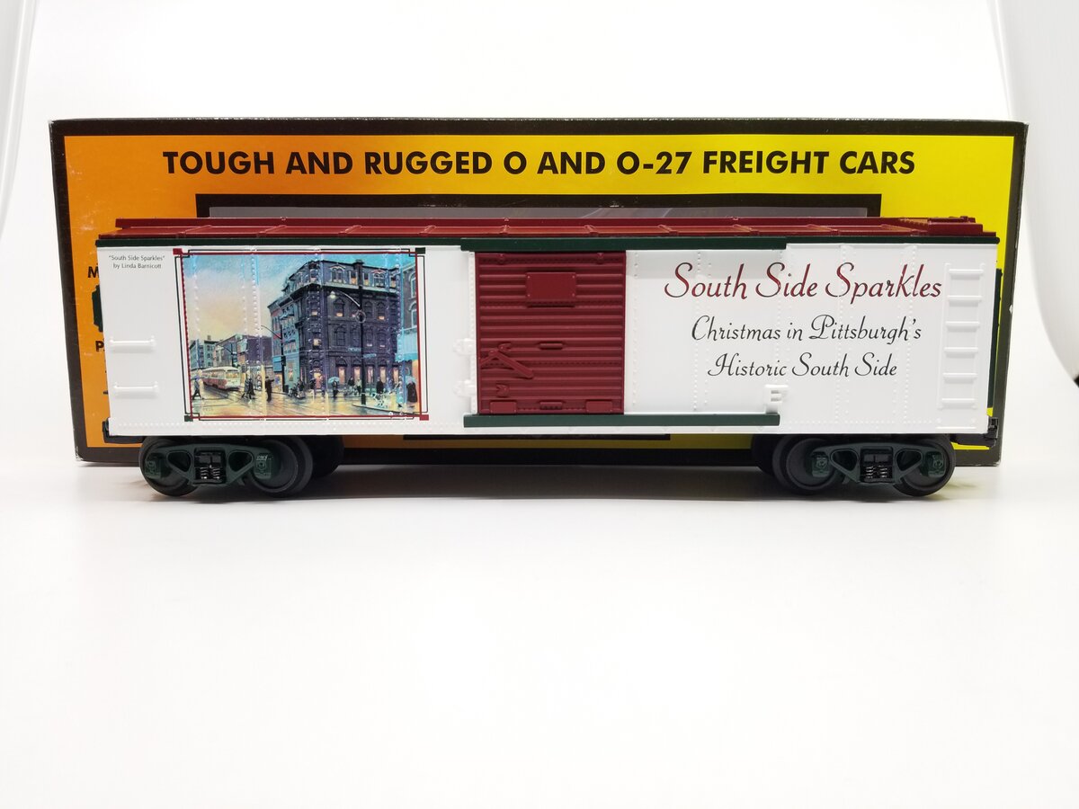 MTH 30-74462 O Gauge Pittsburgh Christmas Boxcar LN/Box
