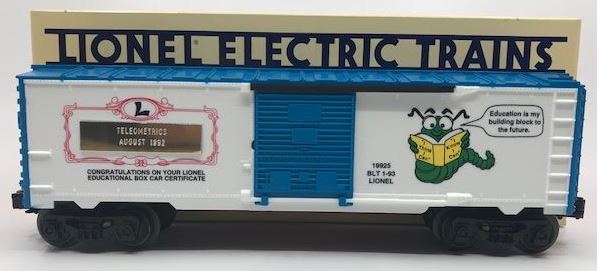 Lionel 6-19925 Lionel Learning Center Boxcar with Plate LN/Box