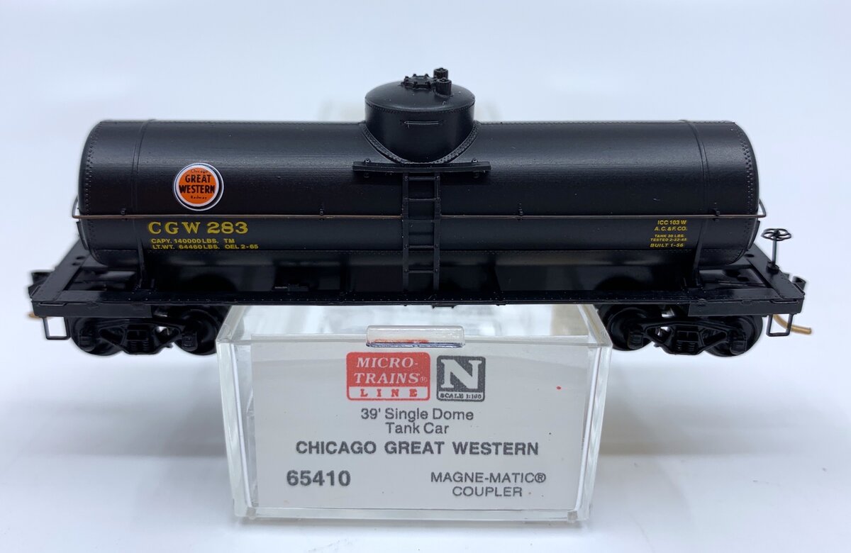 Micro-Trains 06500410 N Chicago Great Western 39' Single Dome Tank Car #283