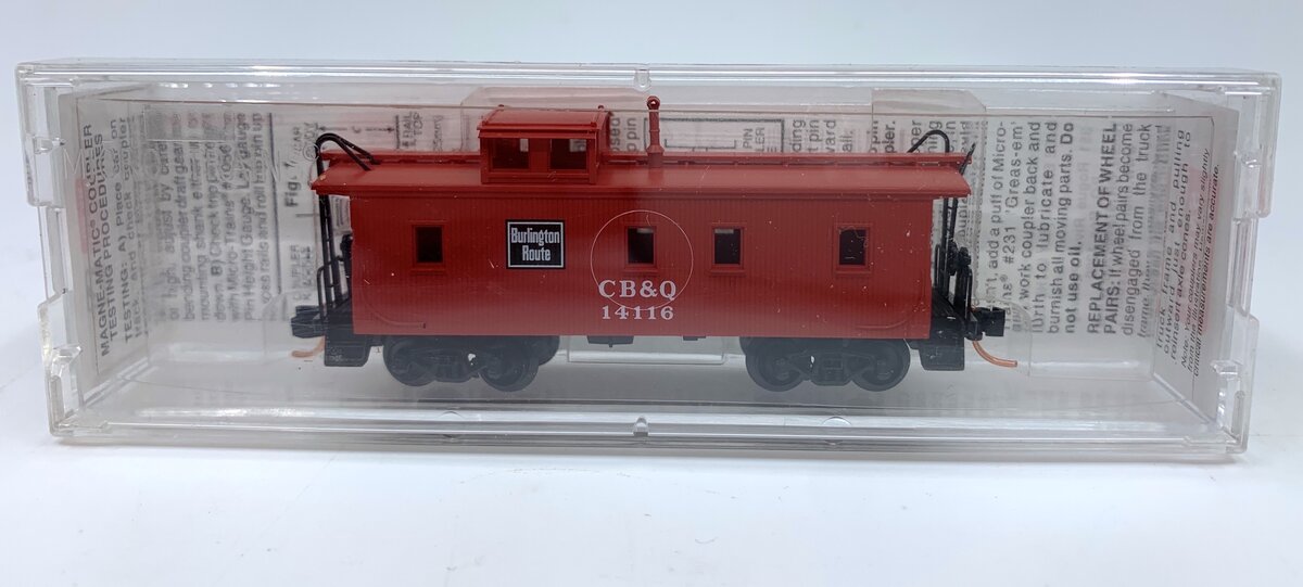 Micro-Trains 05100120 N CB&Q 34' Wood Sheathed Caboose #14116 LN/Box