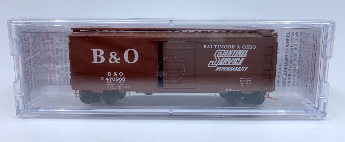 Micro-Trains 02000766 N Baltimore & Ohio 40' Standard Single Door Boxcar #470968