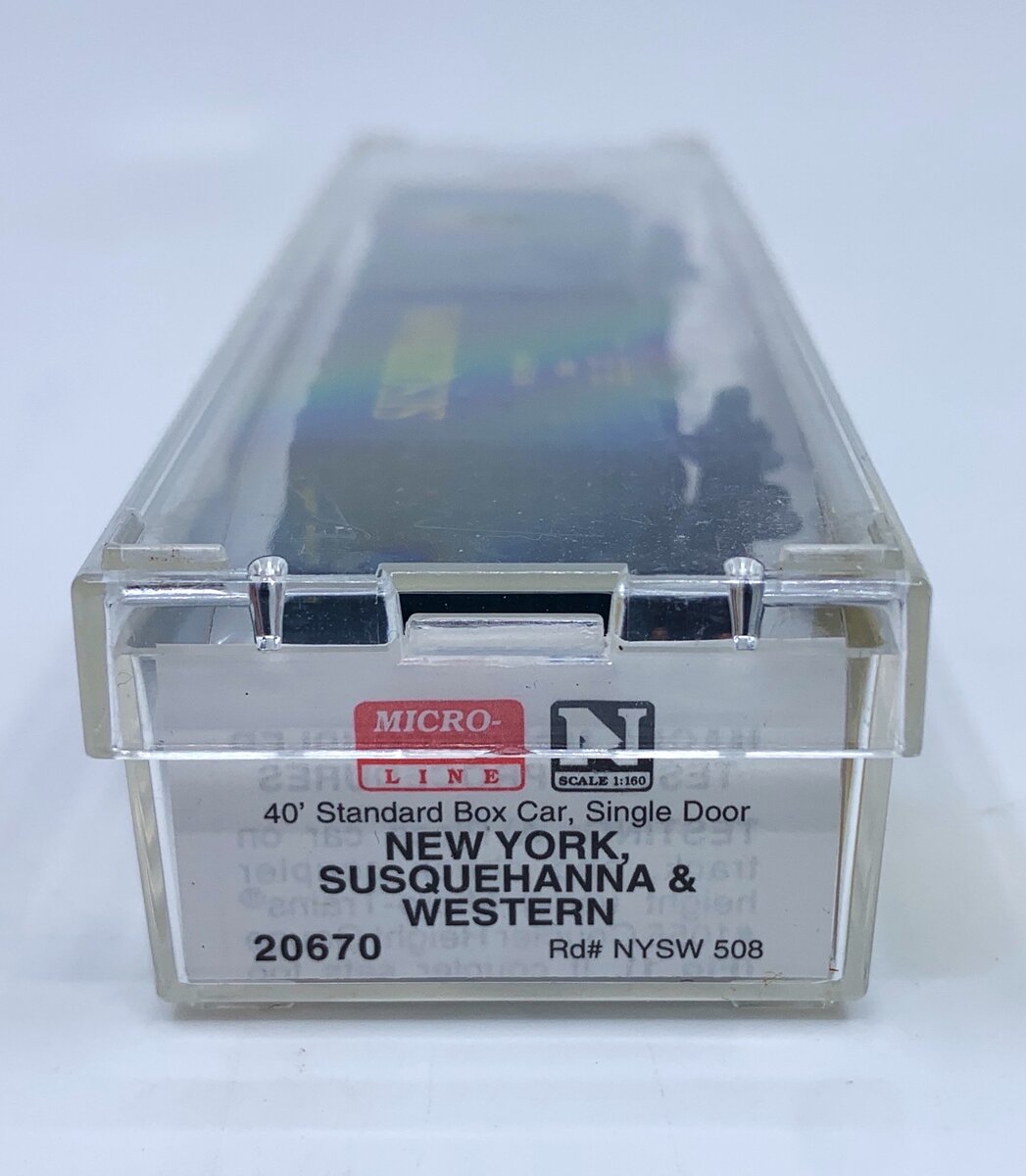 Micro-Trains 02000670 N NYSW 40' Standard Single Door Boxcar #508 LN/Box