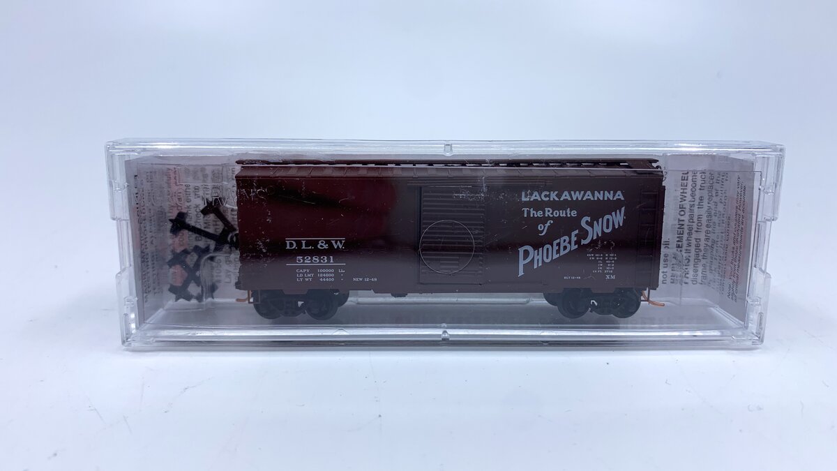 Micro-Trains 02000667 N D.L.& W. 40' Standard Single Door Boxcar #52831 LN/Box