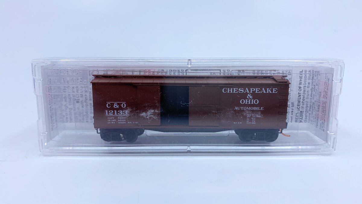 Micro-Trains 04300070 N C&O 40' 1-1/2 Door Double Sheathed Boxcar #12133