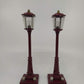 MTH MT-1027 #56 O Gauge Maroon Street Lamp Set (Set of 2) NIB