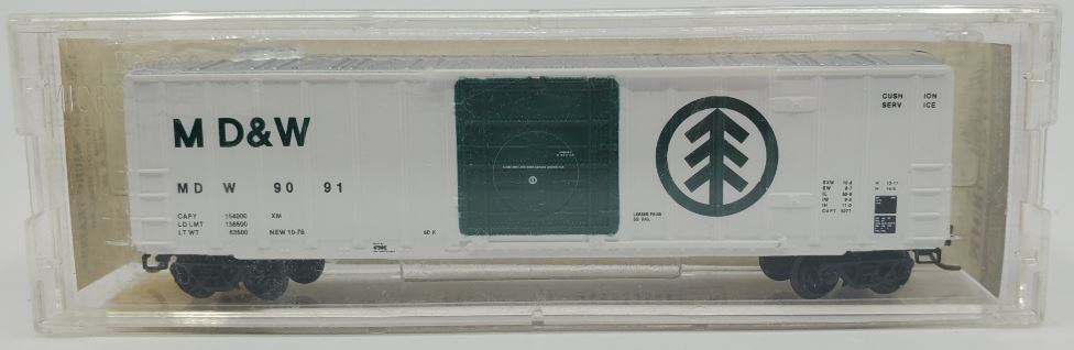 Micro-Trains 02700100 N MD&W 50' Plug Door Rib Side Boxcar #9091 LN/Box