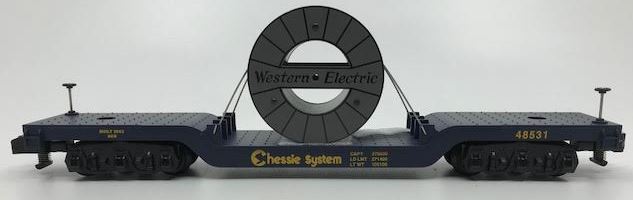 American Flyer 6-48531 S Scale Chessie Flatcar with Cable Reel