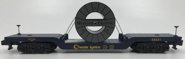 American Flyer 6-48531 S Scale Chessie Flatcar with Cable Reel