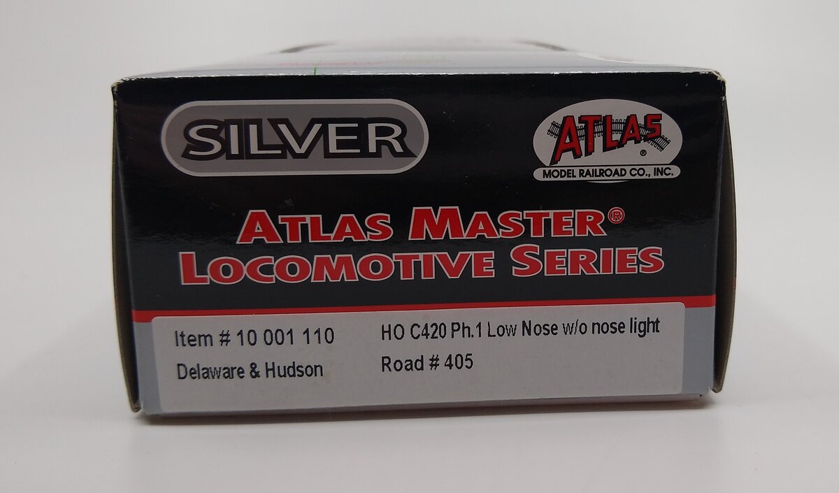 Atlas 10001110 HO Delaware & Hudson C420 Silver Diesel Locomotive #405