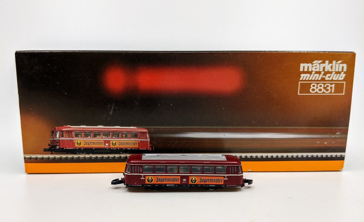 Marklin 8831 Z Scale Jagermeister DB798 Powered Railbus LN/Box