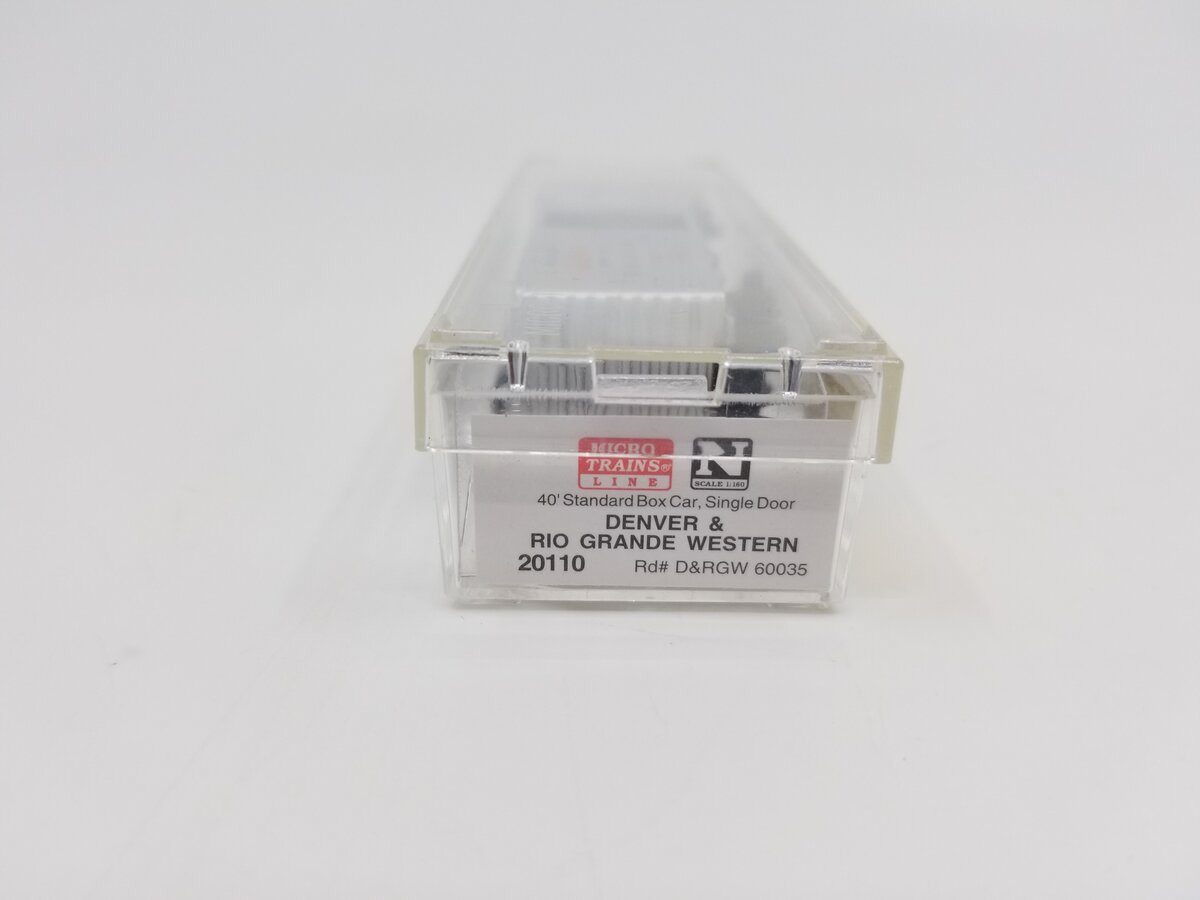 Micro-Trains 02000110 N Scale D&RGW 40' Standard Single Door Boxcar #60035