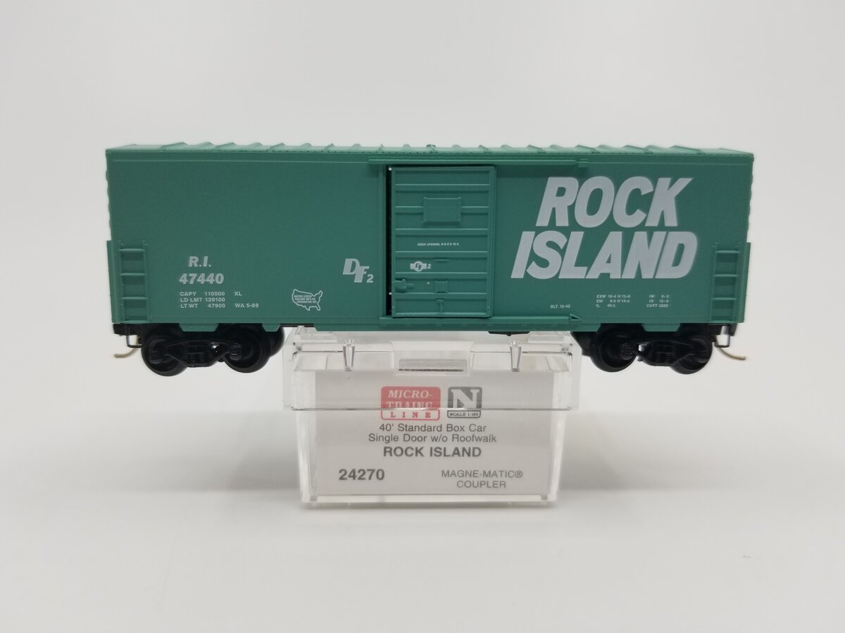 Micro-Trains 02400270 N Rock Island 40' Standard Single Door Boxcar #47440 EX/Box