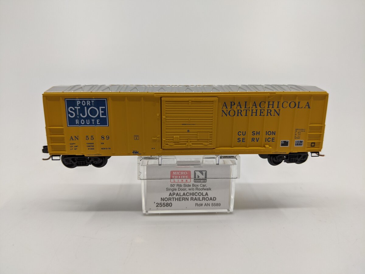 Micro-Trains 02500580 N Scale Apalachicola Northern 50' SD Rib Side Boxcar #5589
