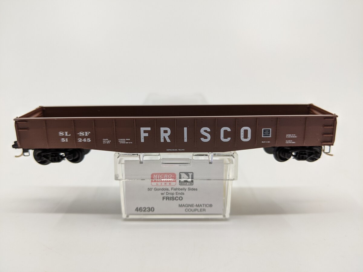 Micro-Trains 04600230 N Frisco 50' Fishbelly Side Gondola w/Drop Ends #51245 LN/Box