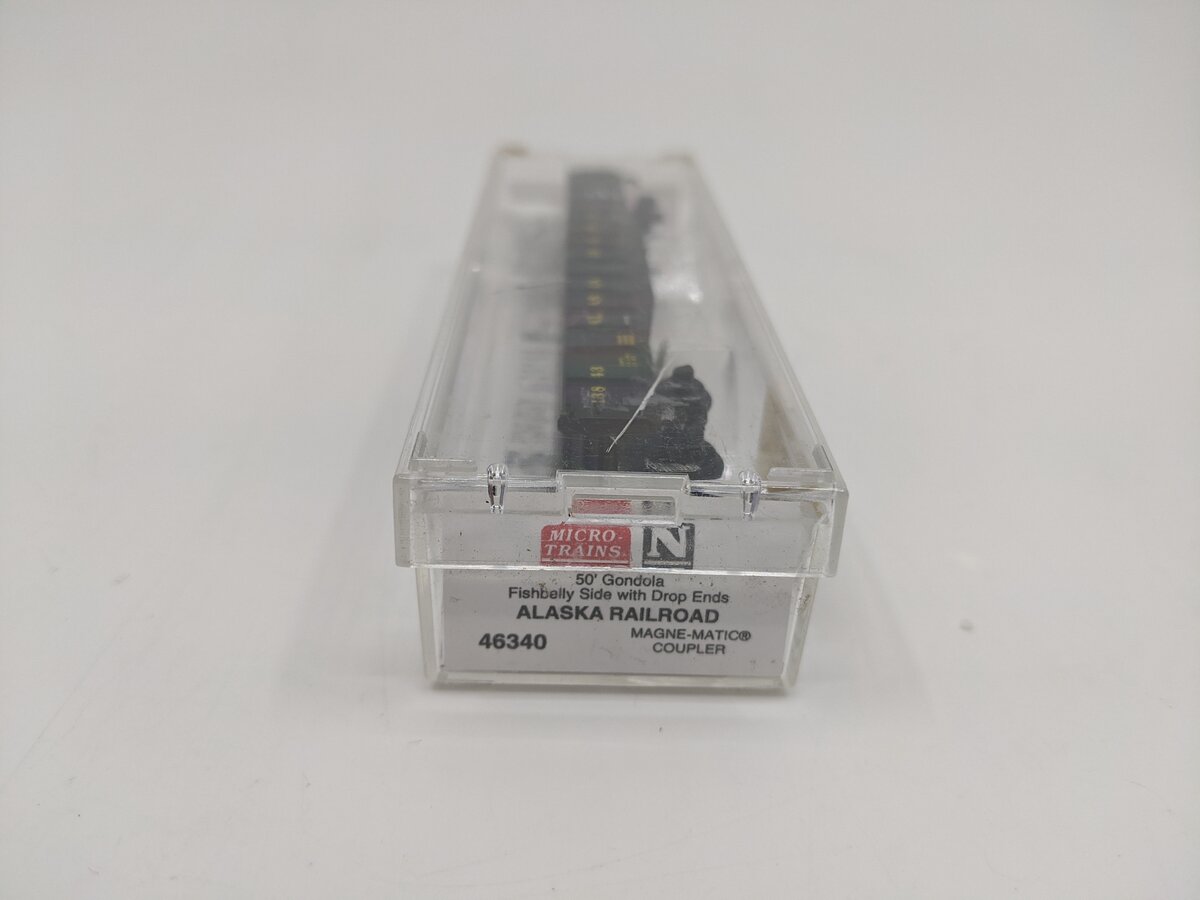 Micro-Trains 04600340 N Alaska Railroad 50' Fishbelly Side Gondola #13843 LN/Box