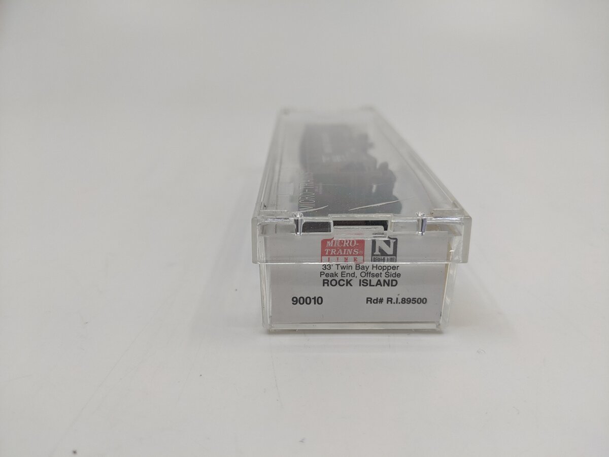 Micro-Trains 09000010 N Rock Island 33' 2-Bay Offset Hopper w/Arch Ends #89500 LN/Box