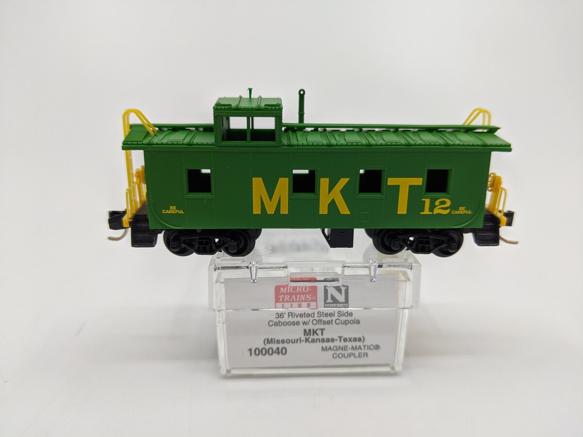 Micro-Trains 10000040 N MKT 36' Riveted Steel Side Caboose #12 LN/Box