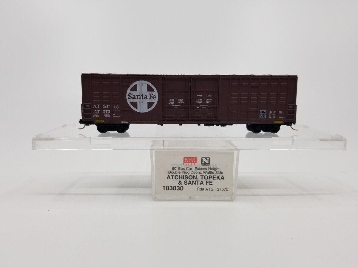 Micro-Trains 10300030 N ATSF 60' Excess Height Double Plug Door Boxcar #37575 LN/Box