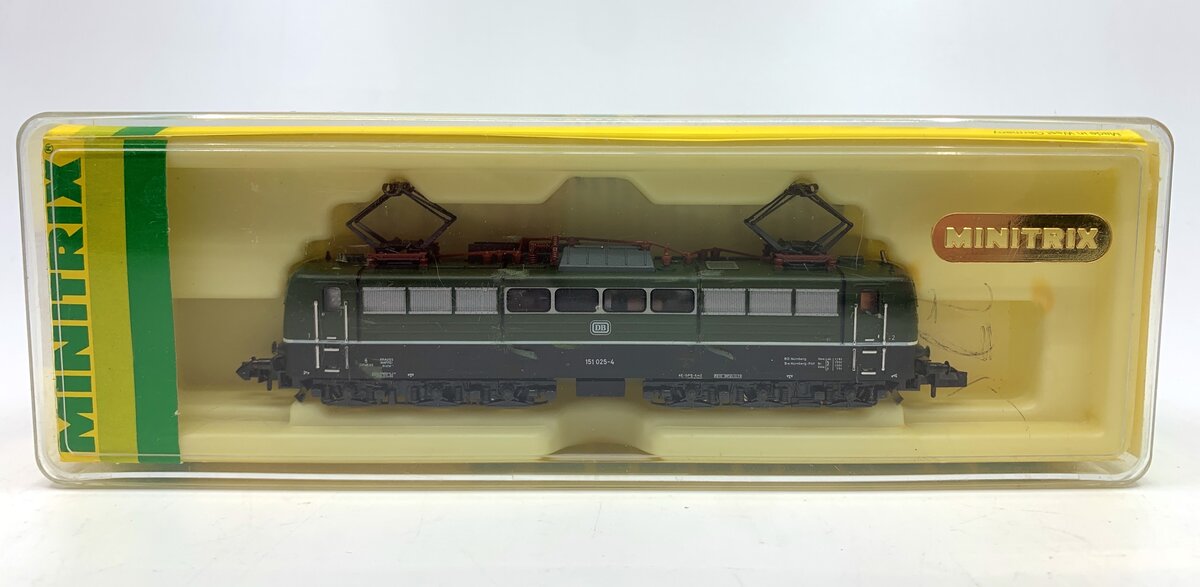 Minitrix 12056 N Scale Deutsche Bundesbahn 151 Electric Locomotive #151 025-4 LN/Box
