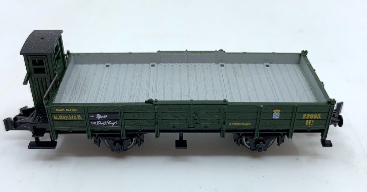 Minitrix 13401 N K.Bay.Sts.B Stake Car w/ Brakeman's Cab LN/Box