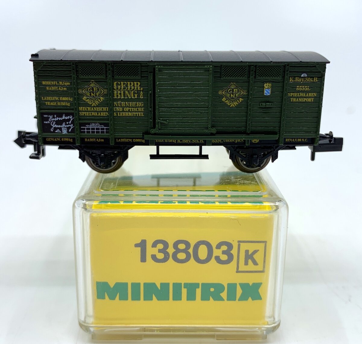 Minitrix 13803 N K.Bay.Sts.B Freight Car LN/Box