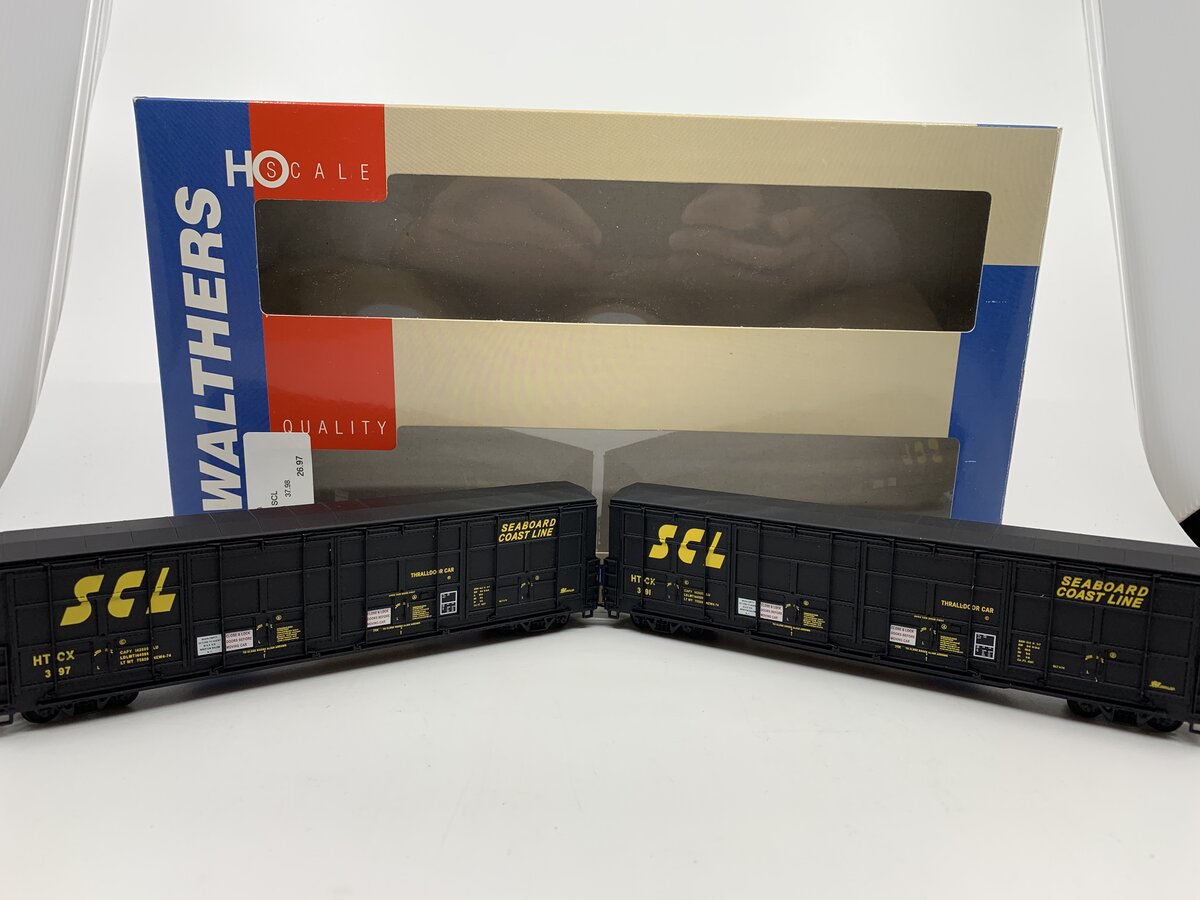 Walthers HO Scale Seabord Coast Line Thrall-Door Boxcar (2-Pack) EX/Box