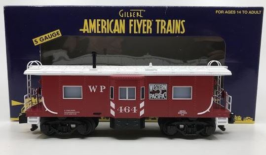 American Flyer 6-48754 S Scale Western Pacific Bay Window Caboose #464 LN/Box