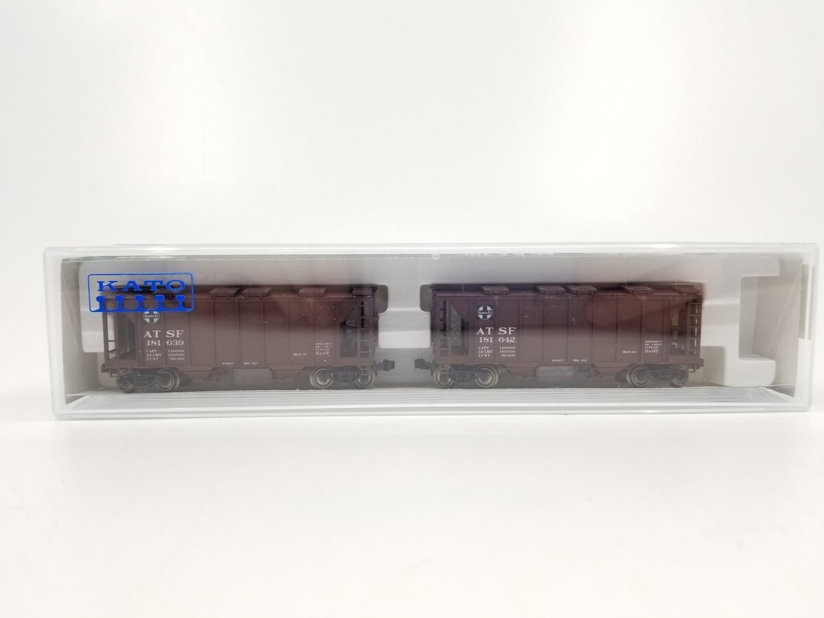 Kato 186-0103 N ATSF AC&F 70T Covered Hopper #181639/#181642 (Set of 2) LN/Box