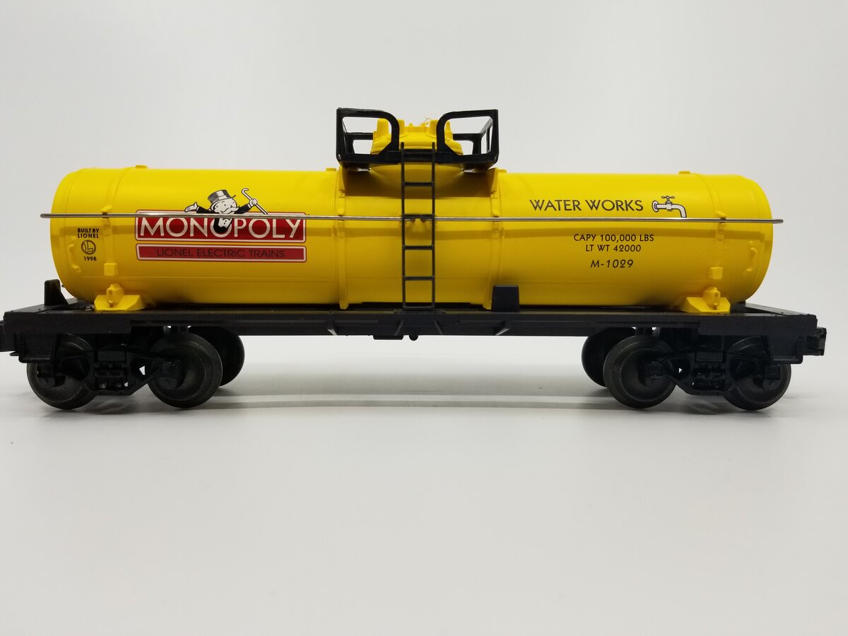 Lionel 6-52160 O Gauge Monopoly Water Works Tank Car #M-1029 LN/Box