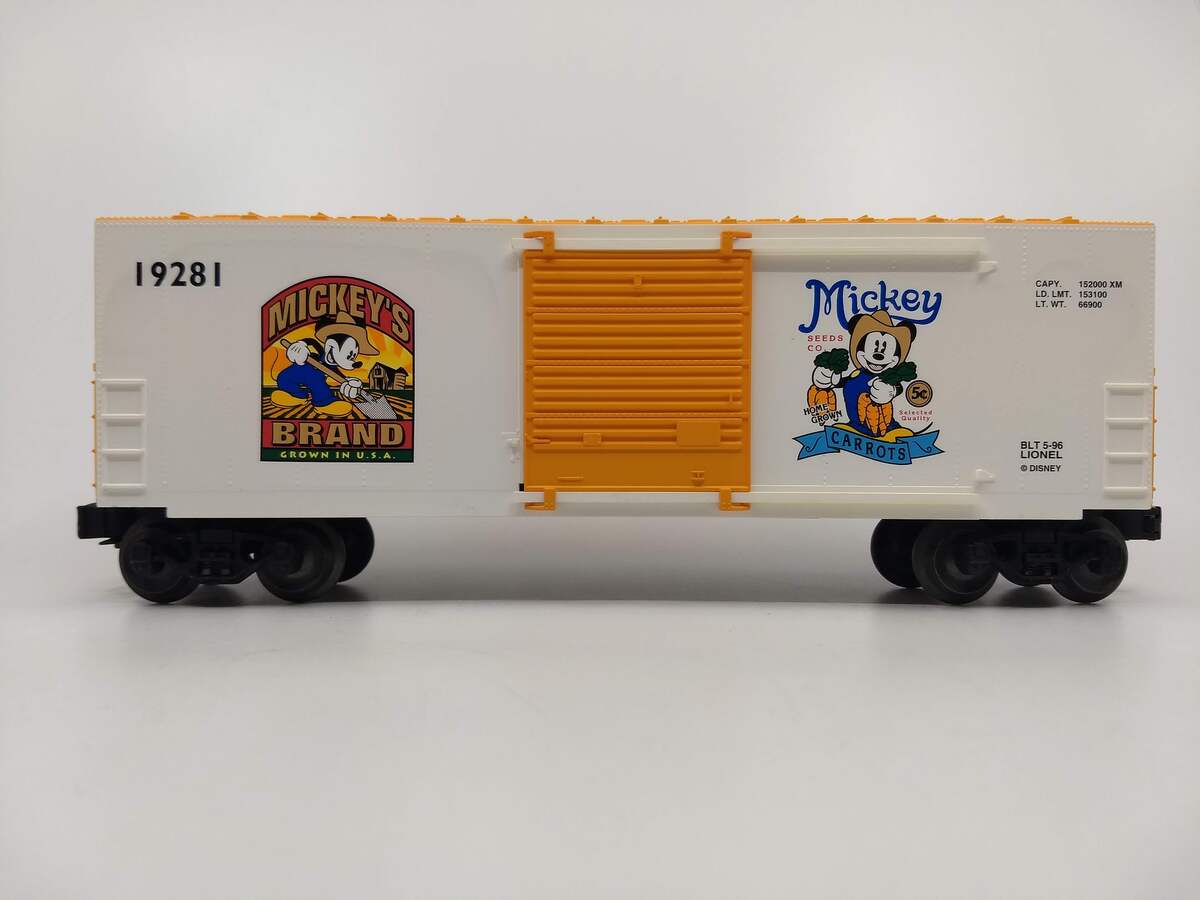 Lionel 6-19281 Mickeys Carrots Hi-Cube Boxcar LN/Box