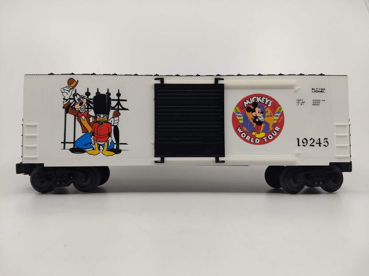 Lionel 6-19245 O Gauge Disney Mickey‘s World Tour Hi Cube Boxcar #19245 LN/Box