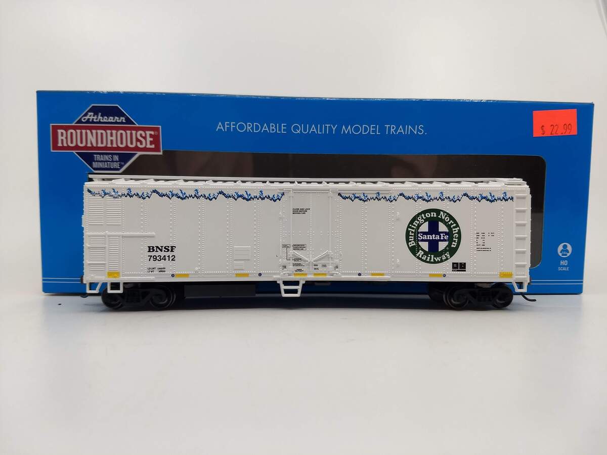 Roundhouse 72905 HO Burlington Northern Santa Fe 50' SS Mech. Reefer #793412