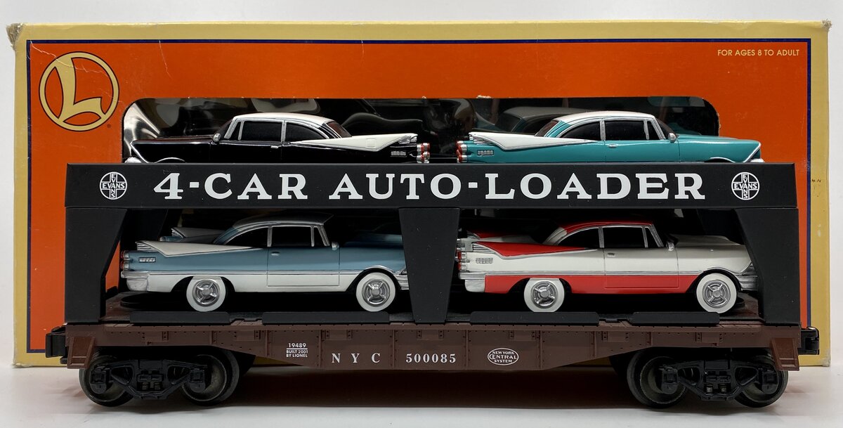 Lionel 6-19489 O Gauge NYC Evans 4-Car Auto Loader #500085 LN/Box