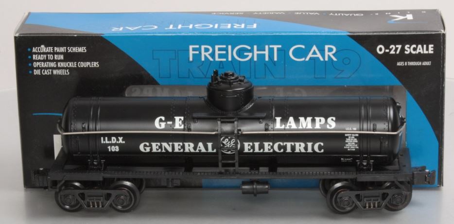 K-Line K631-8013 O Gauge General Electric Lamps Single Dome Tank Car #103 LN/Box