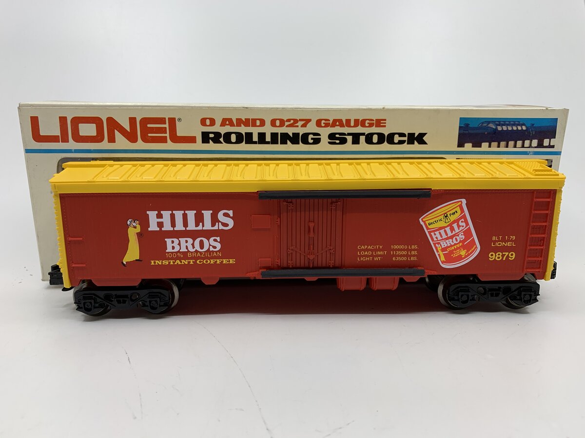 Lionel 6-9879 O Gauge Hills Bros. Coffee Billboard Reefer Car LN/Box