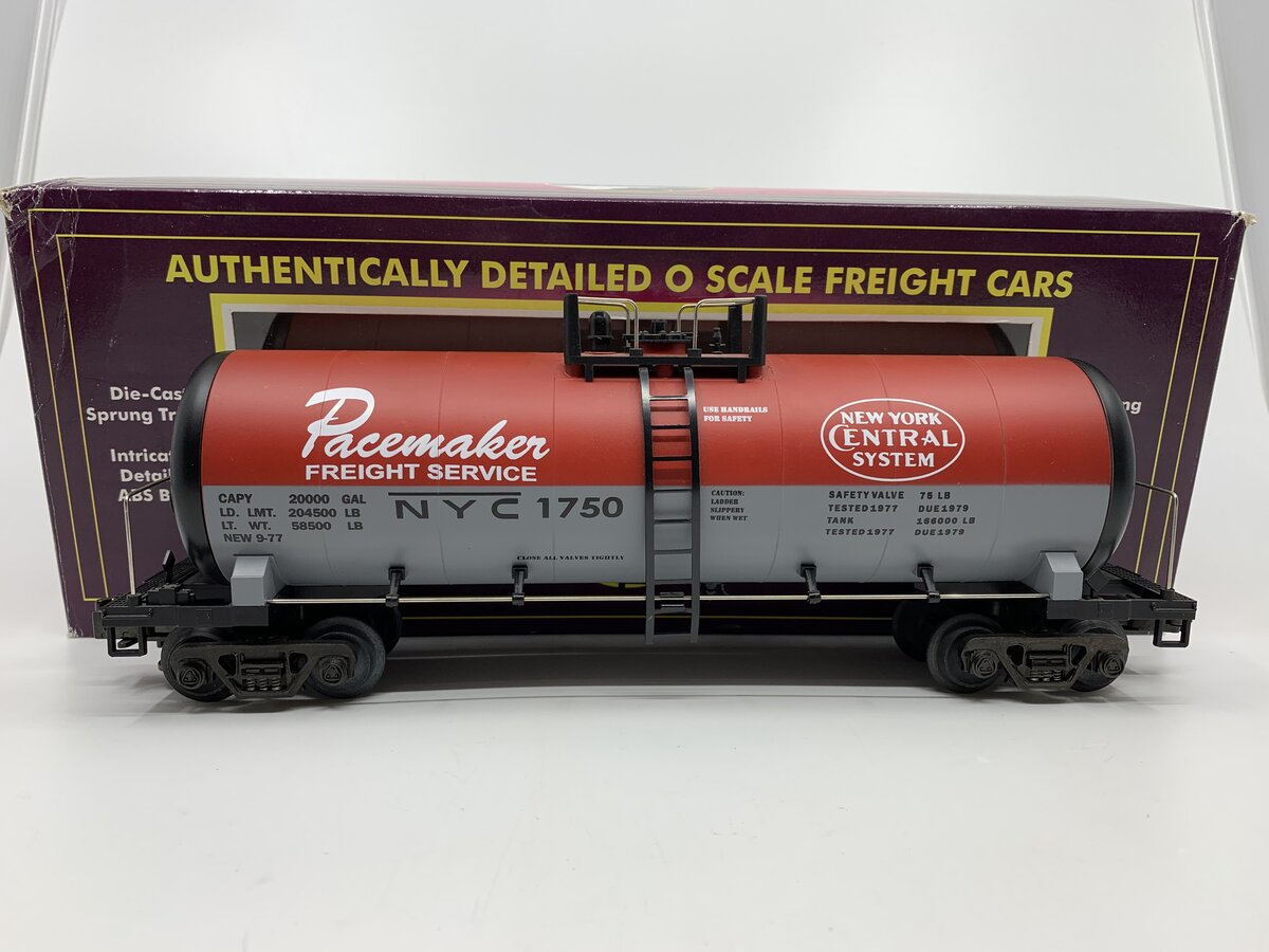 MTH 20-9202 O NYC Pacemaker Single Dome Tank Car #1750 LN/Box