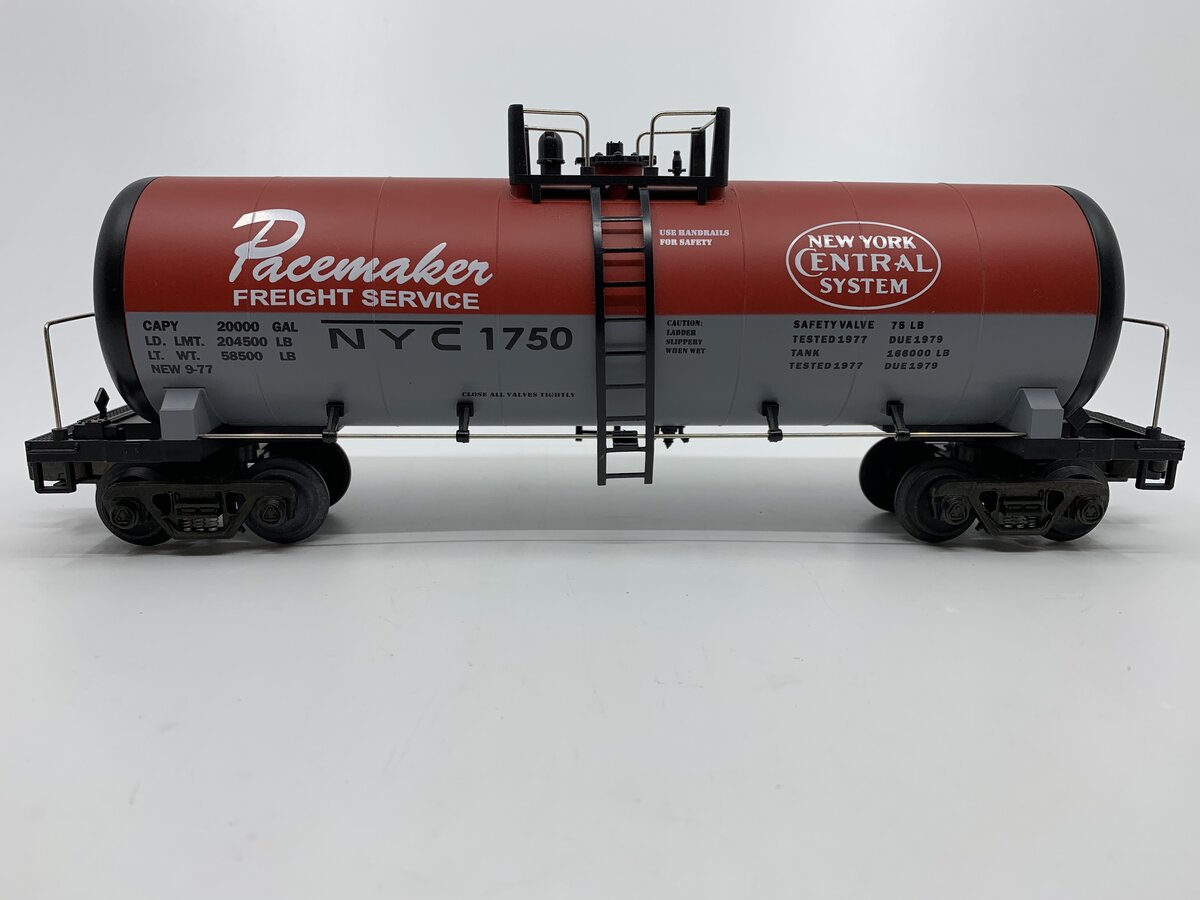 MTH 20-9202 O NYC Pacemaker Single Dome Tank Car #1750 LN/Box
