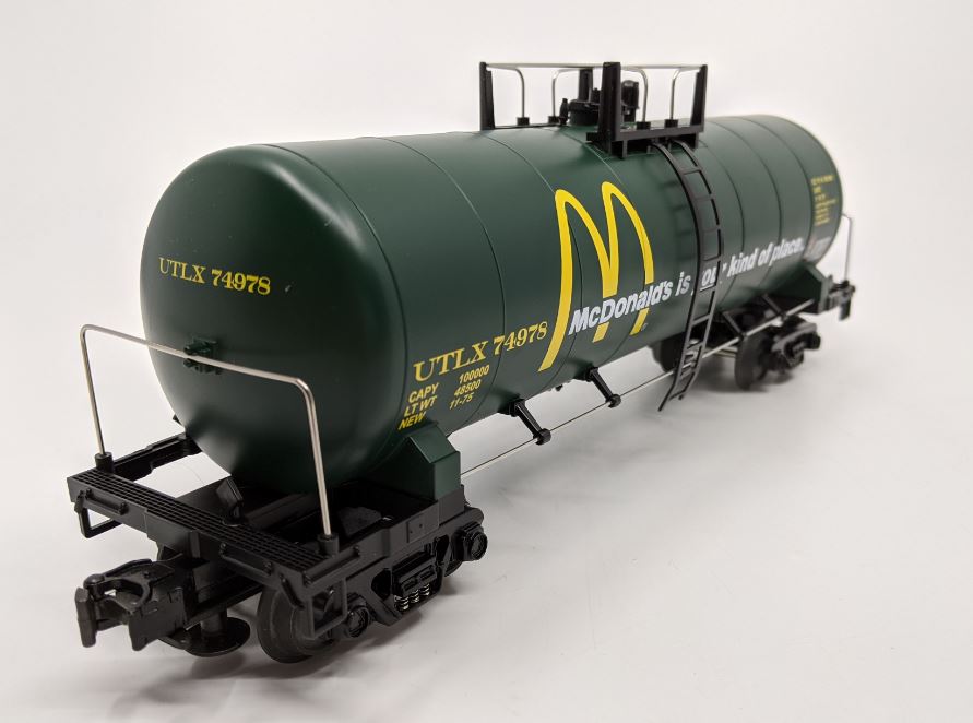MTH 20-96021 O Gauge McDonald's Single Dome Tank Car #74978 LN/Box