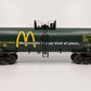 MTH 20-96021 O Gauge McDonald's Single Dome Tank Car #74978 LN/Box