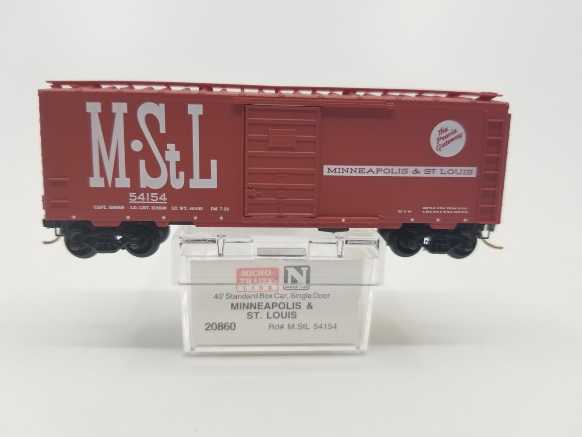 Micro-Trains 02000860 N Minneapolis & St. Louis 40' Single Door Boxcar #54154