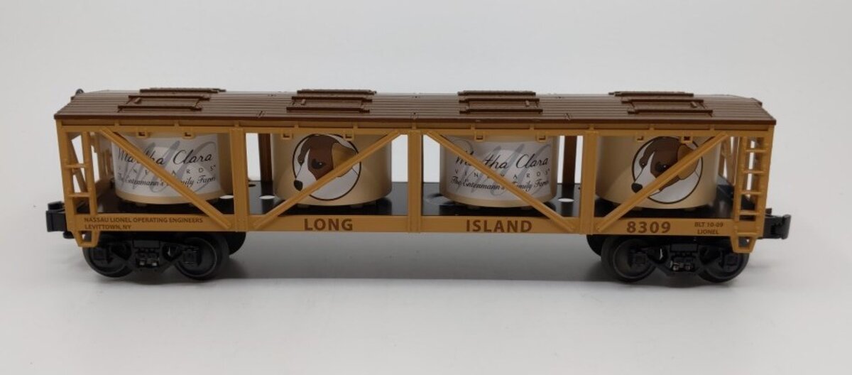 Lionel 6-52555 O Gauge Long Island Martha Clara Vineyards Wine Vat Car #8309 LN/Box