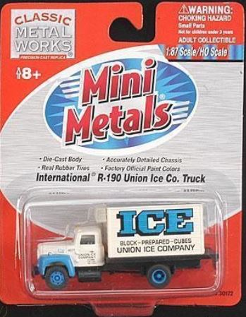 Classic Metal Works 30172 HO Mini Metals Union Ice Intl R-190 Refrigerator Truck