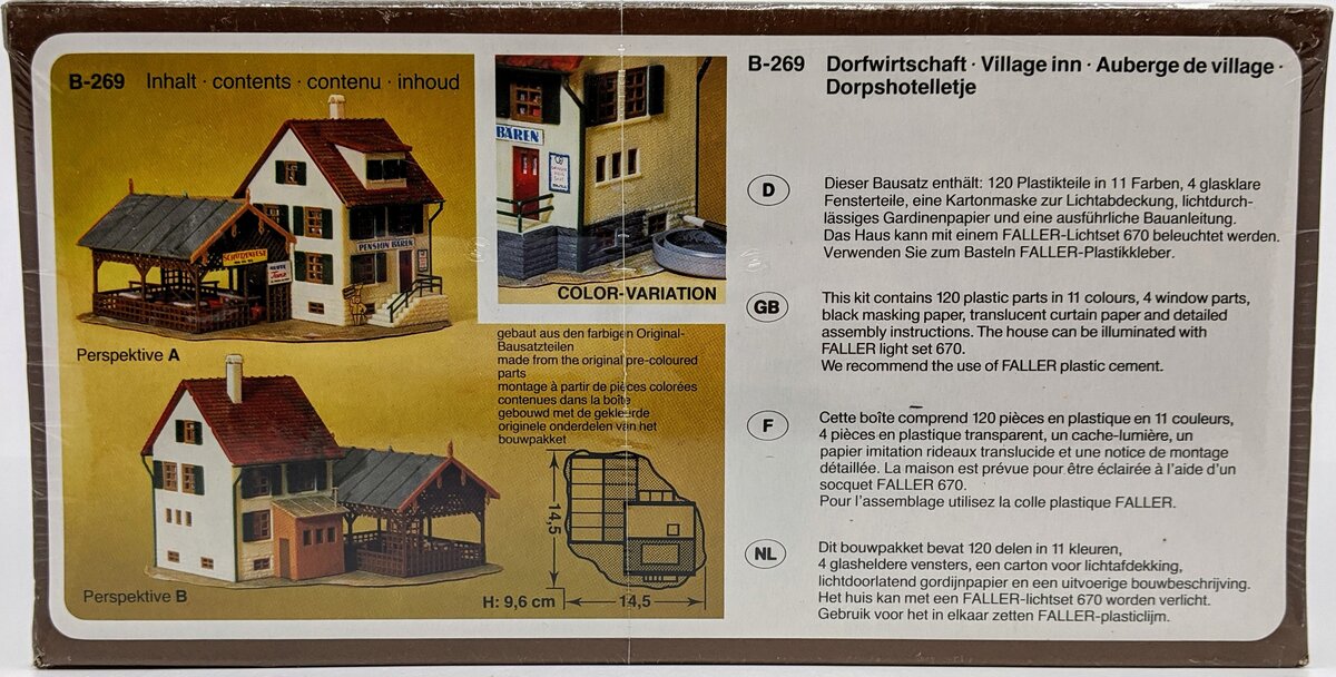 Faller B-269 HO Vintage Inn with Band Stand Building Kit
