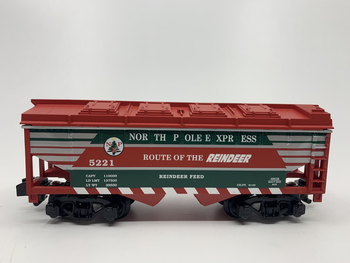 American Flyer 6-48638 S North Pole Express 'Route of the Reindeer' Hopper LN/Box